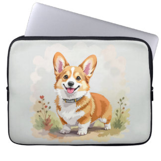Cute Red Pembroke Welsh Corgi Dog Laptop Sleeve