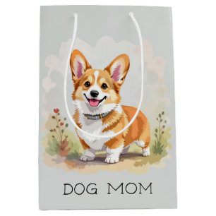 Cute Red Pembroke Welsh Corgi Dog Medium Gift Bag