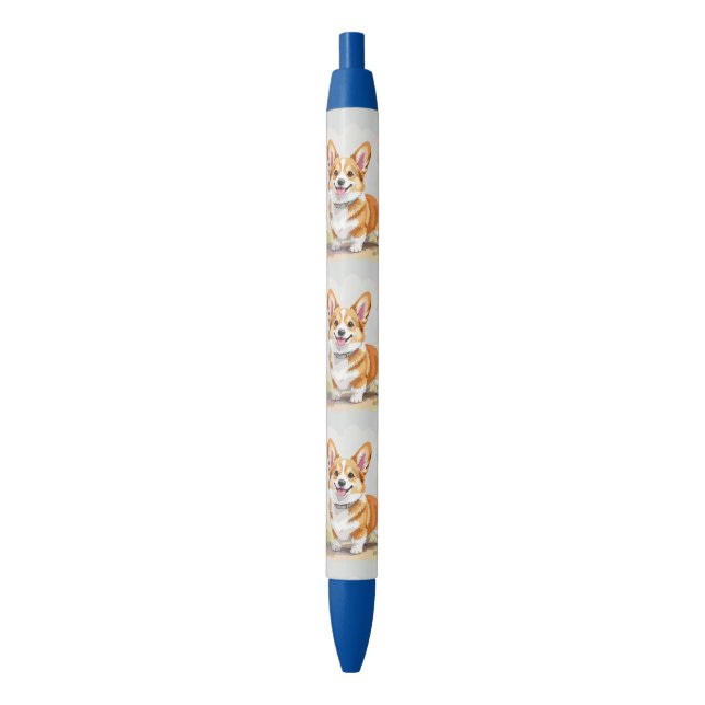 Cute Red Pembroke Welsh Corgi Dog Pen (Front Vertical)