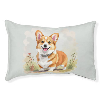 Cute Red Pembroke Welsh Corgi Dog Pet Bed
