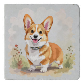 Cute Red Pembroke Welsh Corgi Dog Trivet