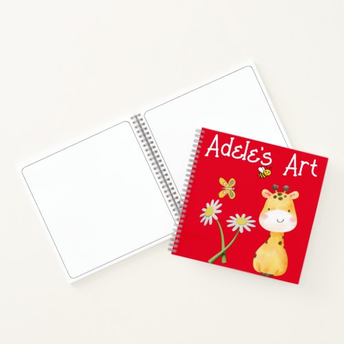 Cute Red Personalized Art book