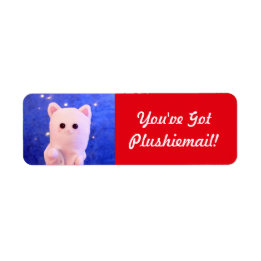 Cute Red Personalized Stylish Photo Mail Label