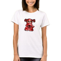 Cute red pixel art puppy dog