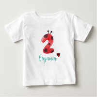 Cute red Polka dot Ladybug 2nd Birthday party name