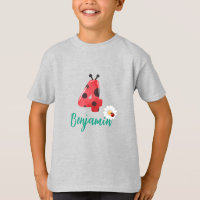 Cute red Polka dot Ladybug 4th Birthday party name