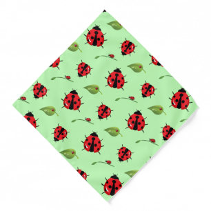 Cute red polka dot Ladybug flower summer Girly Bandana