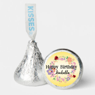 Cute red Polka dot Ladybug Spring Flower Birthday Hershey®'s Kisses®