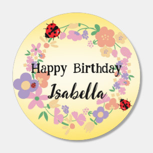 Cute red Polka dot Ladybug Spring Flower Birthday  Reese's Peanut Butter Cups