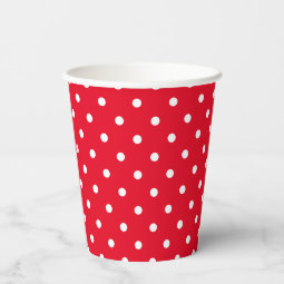 Cute Red Polka Dot Paper Cups | Zazzle