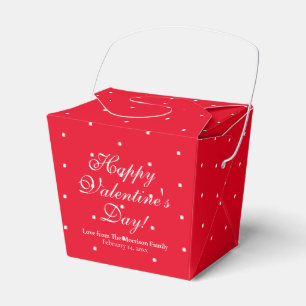 Cute red polka dots custom name Valentine's Day  Favor Boxes