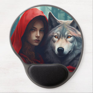 Cute Red Riding Hood and Wolf Mouse Pad! Gel Mouse Pad