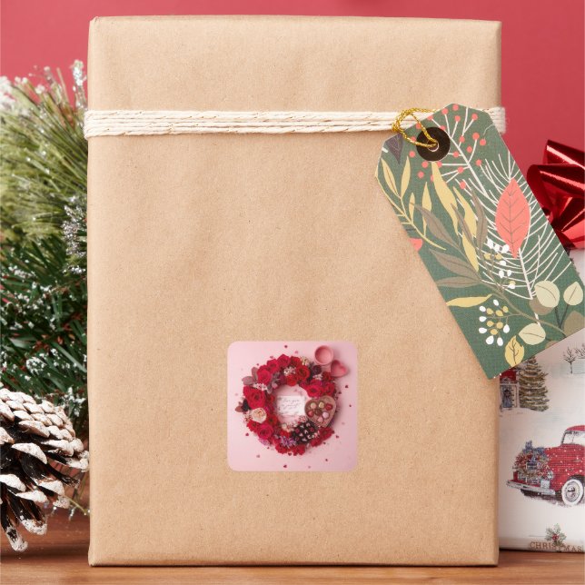 Cute Red Rose Romantic Valentine Sticker Sheet  (Holiday)