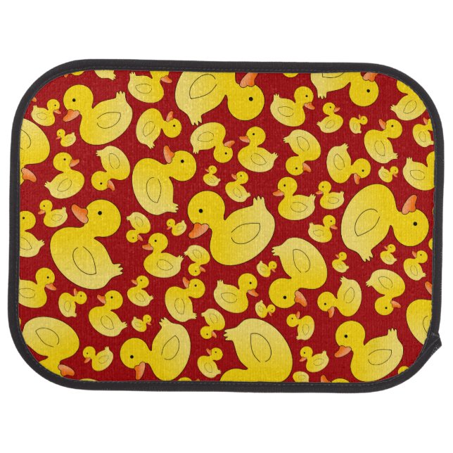 Cute red rubber ducks car floor mat (Rear)
