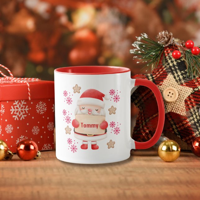 Cute Red Santa Name Mug (Creator Uploaded)