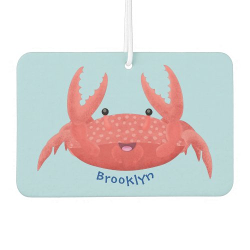 Cute red spotty crab cartoon illustration air freshener