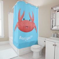 Cute red spotty crab cartoon illustration
