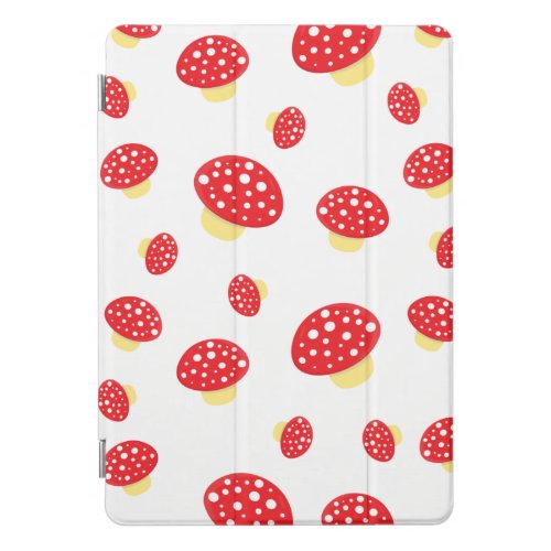 Cute Red Spotty Toadstool Mushrooms Pattern iPad Pro Cover