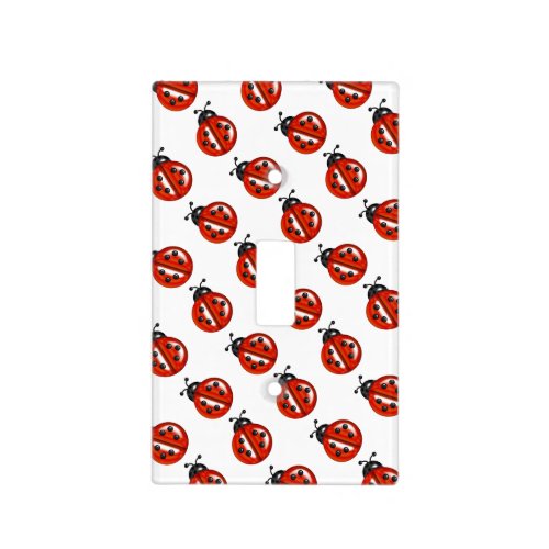 Cute Red Spring Ladybugs Light Switch Cover