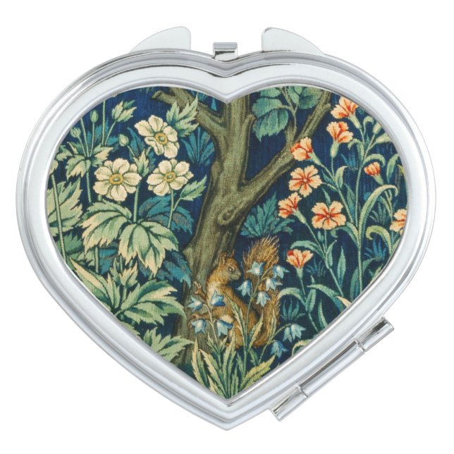 Cute Red Squirrel William Morris Compact Mirror (Front)