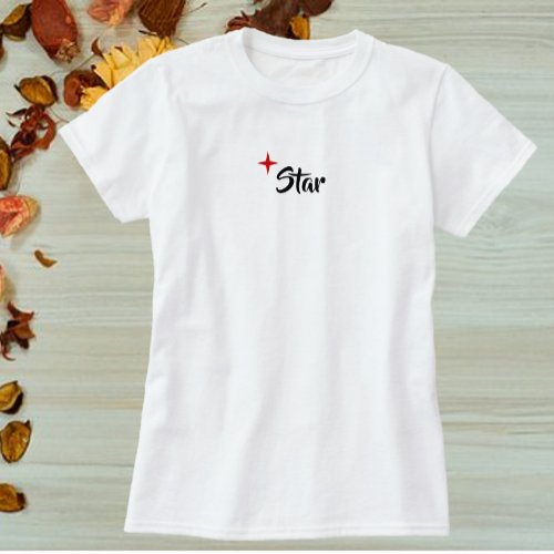 Cute Red Star Diva T_Shirt