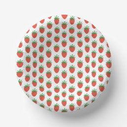Cute red strawberry fruit pattern paper party bowl
