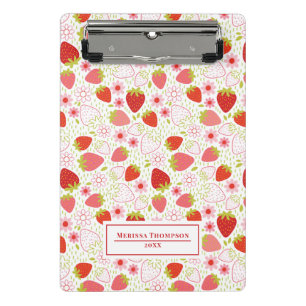 Cute Red Strawberry Mini Clipboard