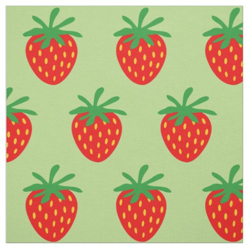 Cute red strawberry pattern DIY textile fabric