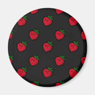 Cute Red Strawberry Pattern for Vegans Magnet