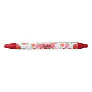 Cute Red Strawberry Pattern Pen