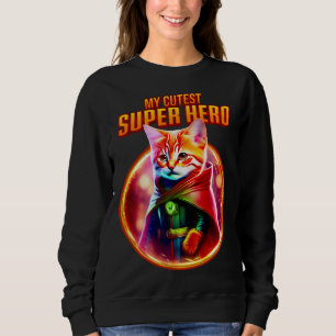 & Cute Red Tabby Cat for Christmas Sweatshirt