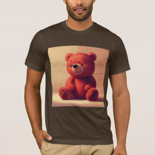 “Cute Red Teddy Bear T-Shirt for Men”