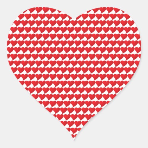 Cute red tiny hearts pattern modern Valentines Heart Sticker