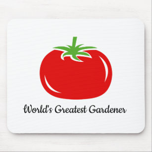 Cute red tomato mouse pad with custom text