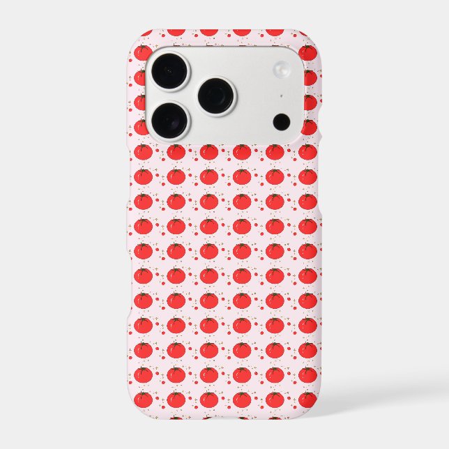 Cute Red Tomato Pattern Iphone Case (Back)