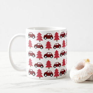 Cute Red Toy Car Christmas Tree Coffee Mug