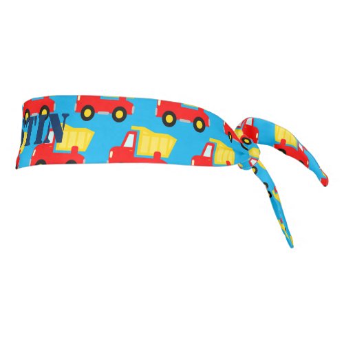 Cute red toy dump truck print headbands for kids