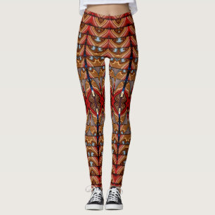 Cute red trendy "Ratti_Creative_Arts" Legging