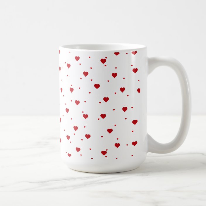 Cute Red Valentines Hearts Pattern Coffee Mug | Zazzle.com