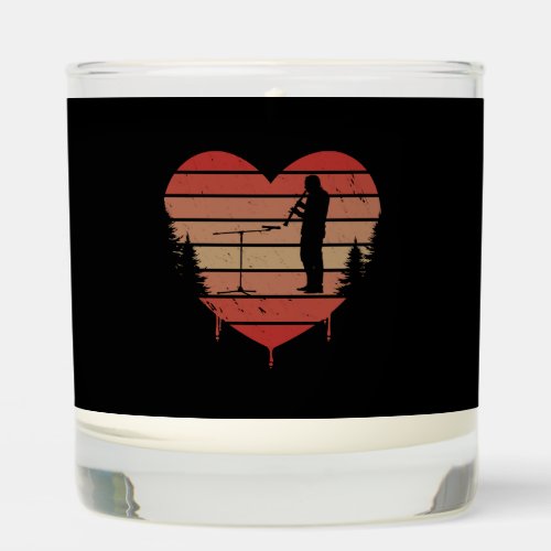 Cute Red Vintage Heart Oboe Valentine Day Love Scented Candle