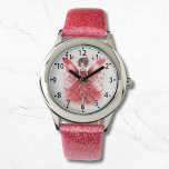 Cute Red Watercolor Fairy Girly Watch<br><div class="desc">Cute Red Watercolor Fairy Girly Kids Girls eWatch Watches features a cute red watercolor fairy with butterflies. Created by Evco Studio www.zazzle.com/store/evcostudio</div>