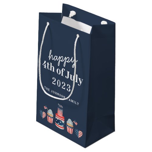 Cute Red White And Blue 4th Of July Party Small Gift Bag