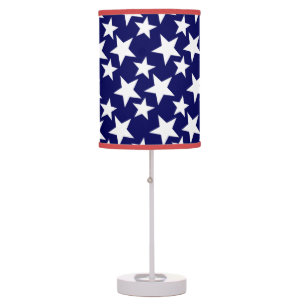 Cute Red White & Blue w Stars Lamp