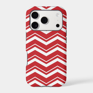 Cute red white chevron pattern iPhone 17 pro case