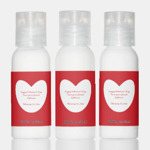 Cute red white heart Galentine's Day girlfriends Hand Lotion