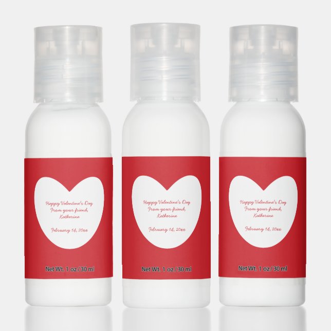 Cute red white heart Galentine's Day girlfriends Hand Lotion (Set)