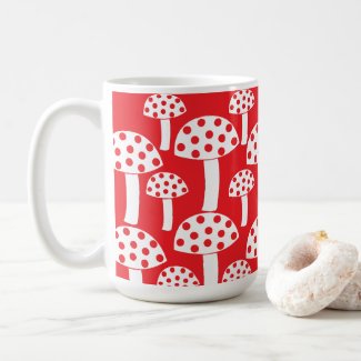 Cute Red White Mushroom Pattern