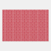 Cute Red White & Pink Hearts Valentine's Day Wrapping Paper Sheets (Front)