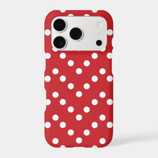 Cute red white polka dot pattern  iPhone 17 pro case
