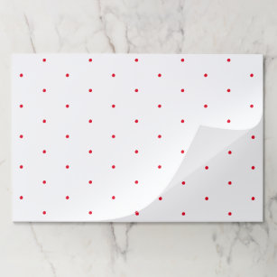 Cute red & white polka dot pattern paper placemats